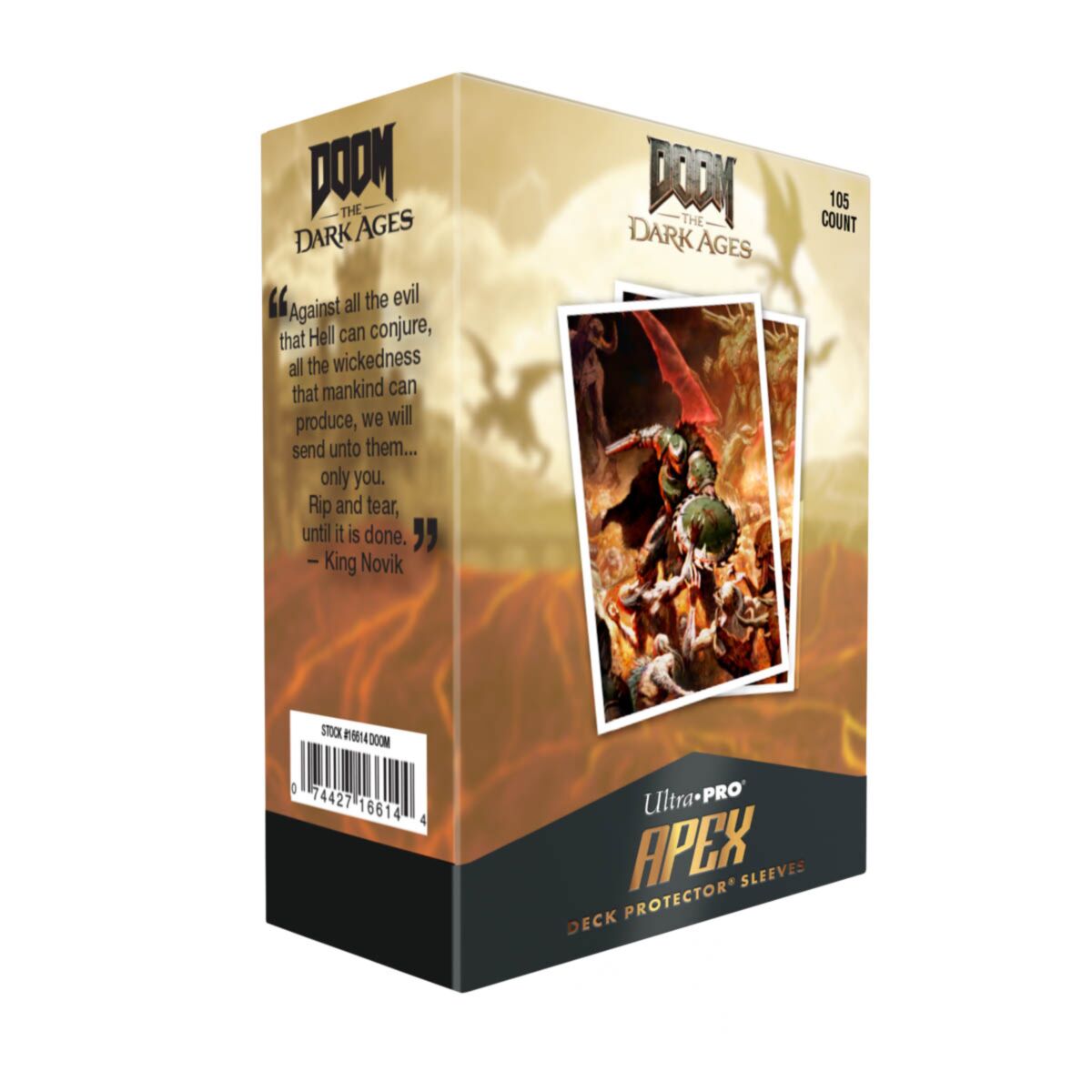 Ultra Pro: UP16614 DOOM 105ct Apex Deck Protector Sleeves 1 for