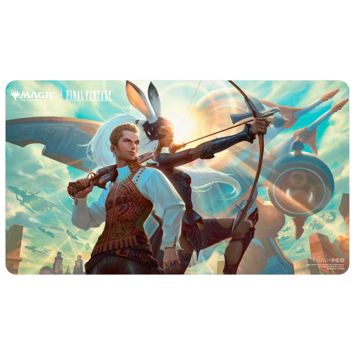 final fantasy playmat mtg Ultra PRO - x Universes Beyond Noctis, Prince of Lucis for Magic: The Gathering slip rubber backing to keep the playmat from shifting during use Ultra Pro Crux of Fate