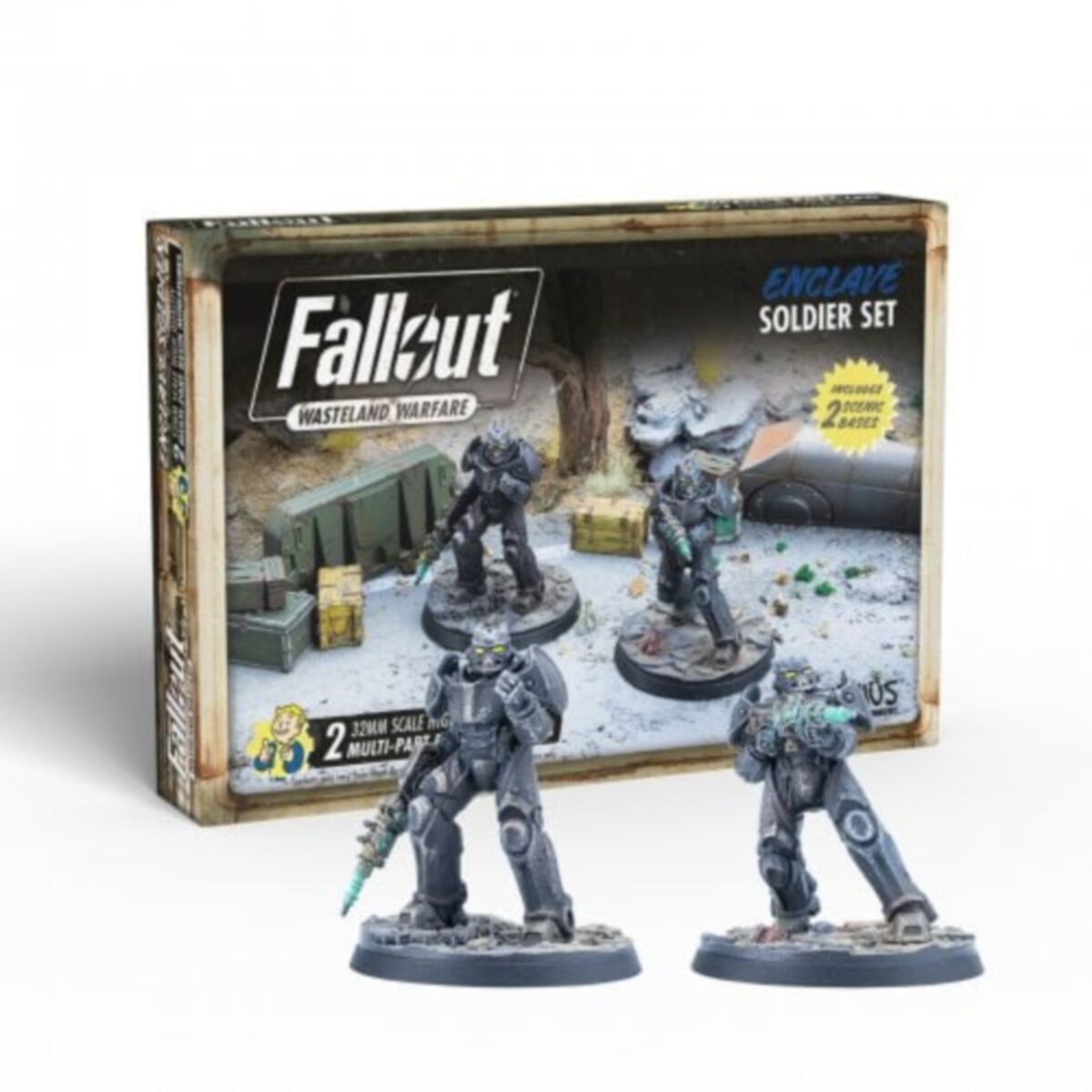Fallout Wasteland Warfare starter set, painted in a Fallout 3 Mutant style
