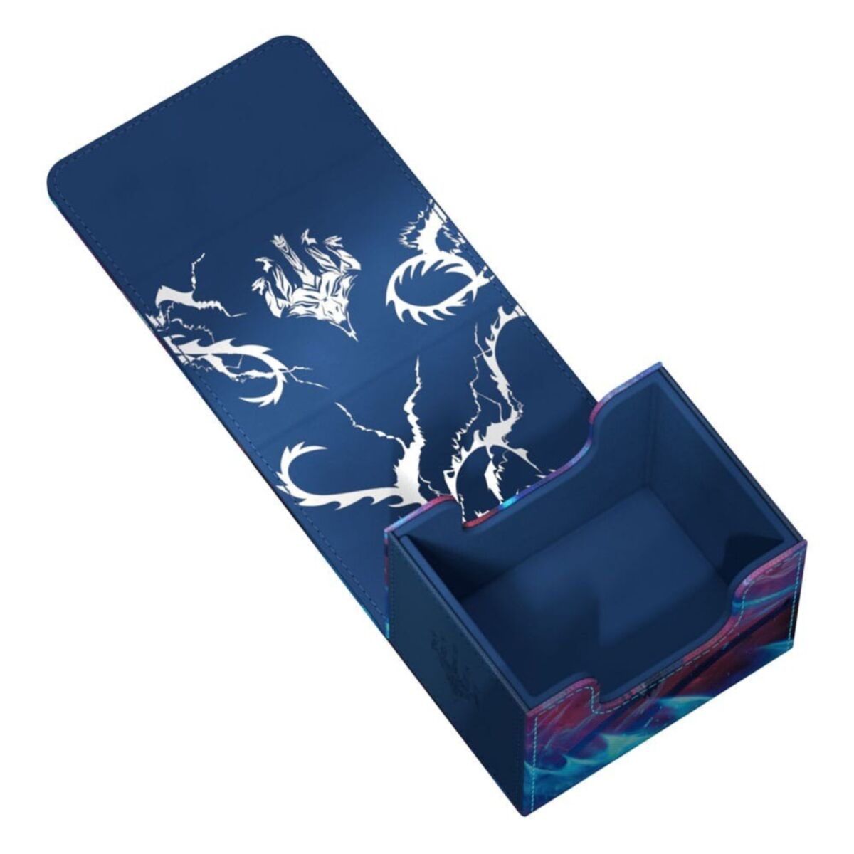 ugin card sleeves Tarkir Dragonstorm Gamer Pouch for Magic: The Gathering Key features and contents Magic The Gathering Tarkir Dragonstorm Ugin Eye of the Storms design Officially licensed full color artwork Holds 133 double sleeved or 160 single sleeved standard size cards in Ultimate Guard sleeves Durable Xenoskin material Premium microfiber interior lining Strong magnetic closure Quick side access to your deck Look into the eye of the storm and bring your deck to the table with sovereign presence Ultimate Guard: Deck Box