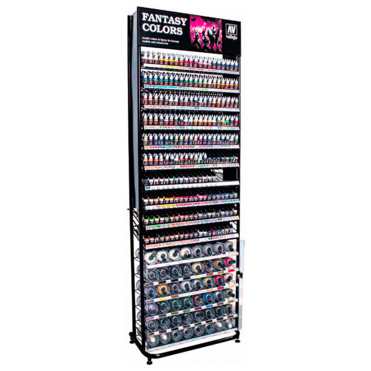 Vallejo Fantasy Colours Complete Range Display (Stand with Paints
