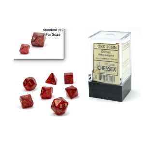 CHX 20504 Glitter Mini Ruby Red/Gold 7-Die Set