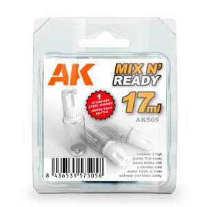 Ak Interactive - Complements  - Mix And Ready - Acrylics (6 Empty. 17ml Jars With Shaker Ball)