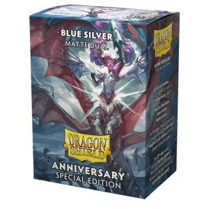 Dragon Shield: Sleeves – Matte Dual – Anniversary Special Edition: Blue Silver