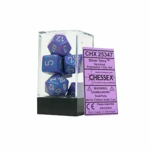 CHX 25347 Speckled Polyhedral Silver Tetra 7-Die Set
