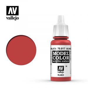 Vallejo Model Colour - Scarlet 17 ml Old Formulation