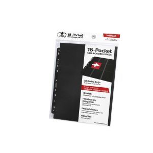 Ultimate Guard: Binder Pages – 18-Pocket Side-Loading – Black (10-Pack)