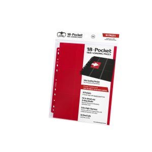 Ultimate Guard: Binder Pages – 18-Pocket Side-Loading – Red (10-Pack)