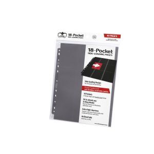 Ultimate Guard: Binder Pages – 18-Pocket Side-Loading – Grey (10-Pack)