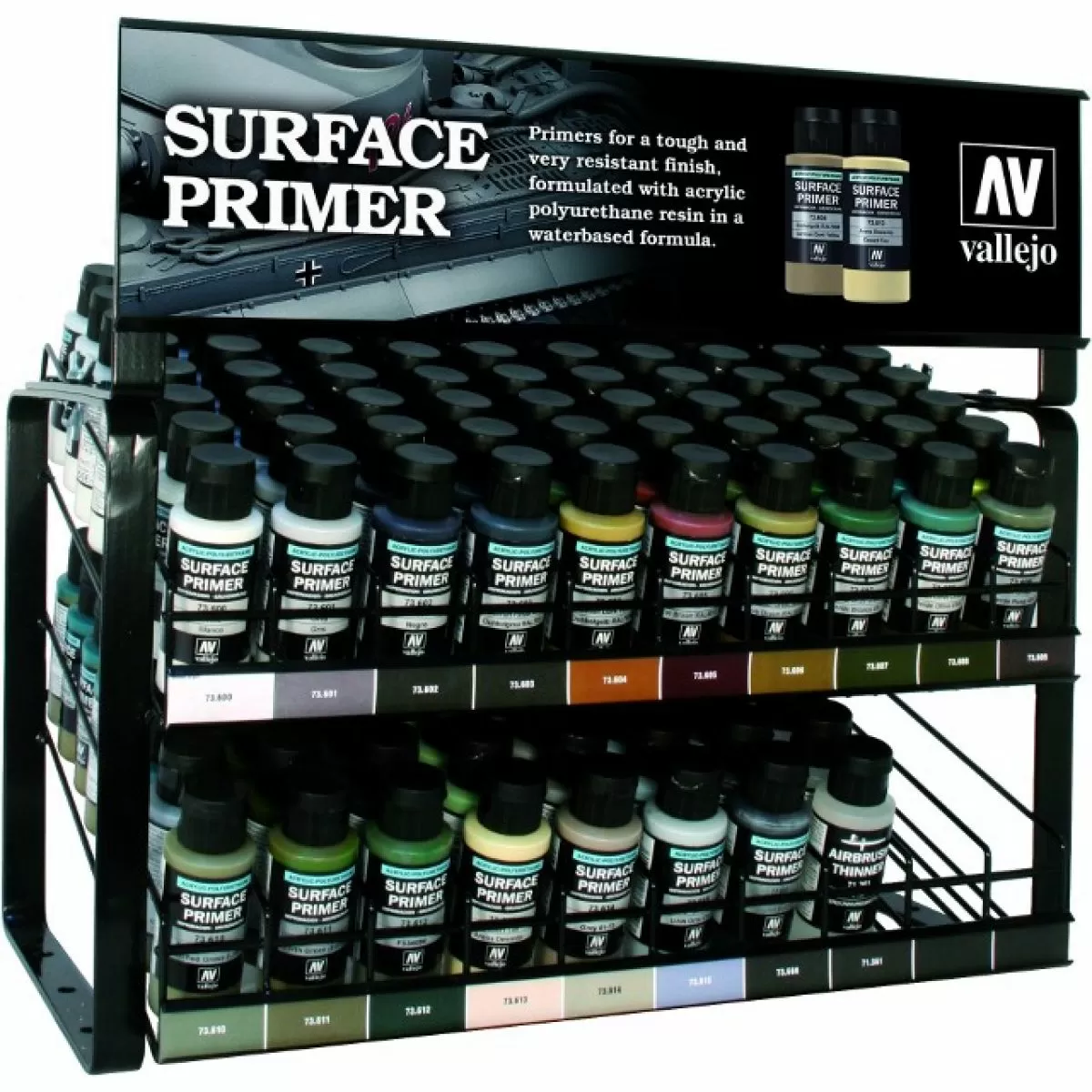 Vallejo Surface Primer - Complete Range Display (Stand with Paints) [::]  Let's Play Games